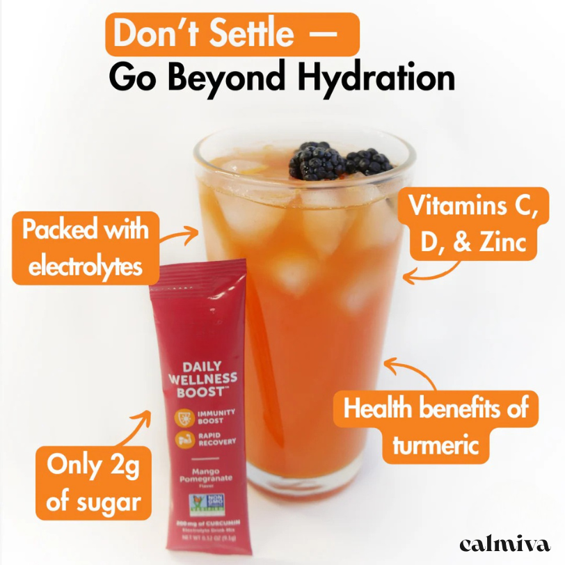 Calmiva™ – Turmeric Electrolyte Hydration Mix with Curcumin, Electrolytes & Vitamins